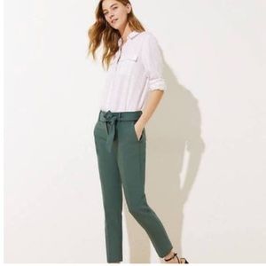 LOFT Green Trousers for Women